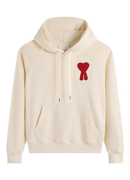 Hanorac pentru femei, casual, bej/rosu, M INTL