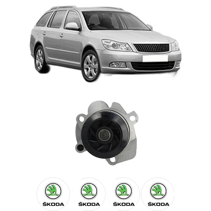 Pompa apa SKODA OCTAVIA II Combi (1Z5) 2.0 TDI RS din 2006-2013 KW 125 CP 170 CMC 1968, Auto, HEPU, 4x Stikere auto cu SKODA
