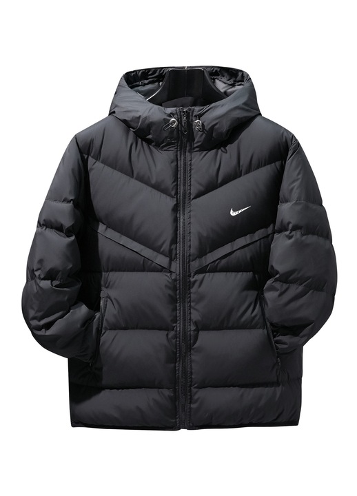 de iarna puf, groasa, neagra, Negru, M