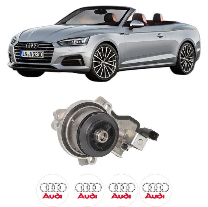Pompa apa AUDI A5 Convertible (F57, F5E) 40 TDI din 2016-2019 KW 140 CP 190 CMC 1968, Auto, HEPU, 4x Stikere auto cu AUDI