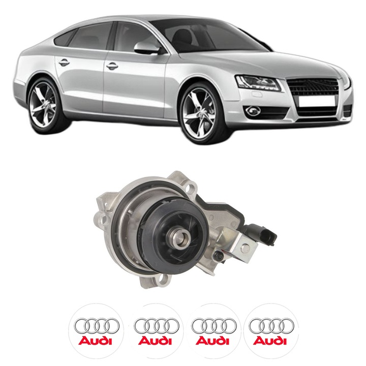 Pompa apa AUDI A5 Sportback (8TA) 2.0 TDI din 2009-2017 KW 120 CP 163 CMC 1968, Auto, HEPU, 4x Stikere auto cu AUDI