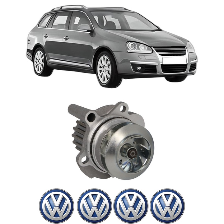 Pompa apa Volkswagen GOLF V Variant (1K5) 2.0 TDI 16V din 2007-2009 KW 103 CP 140 CMC 1968, Auto, HEPU, 4x Stikere auto cu Volkswagen