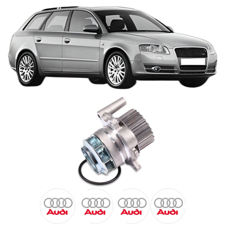 Pompa apa AUDI A4 B7 Avant (8ED) 2.0 TFSI quattro din 2005-2008 KW 162 CP 220 CMC 1984, Auto, HEPU, 4x Stikere auto cu AUDI