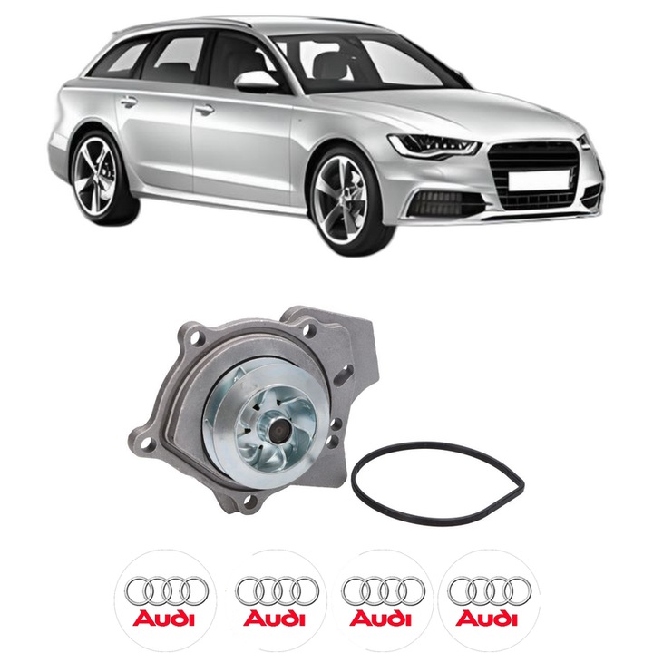 Pompa apa AUDI A6 C7 Avant (4G5, 4GD) 2.0 TFSI din 2011-2018 KW 132 CP 180 CMC 1984, Auto, HEPU, 4x Stikere auto cu AUDI