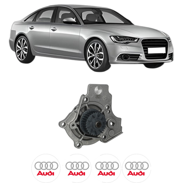 Pompa apa AUDI A6 C7 (4G2, 4GC) 2.0 TFSI din 2011-2018 KW 132 CP 180 CMC 1984, Auto, HEPU, 4x Stikere auto cu AUDI