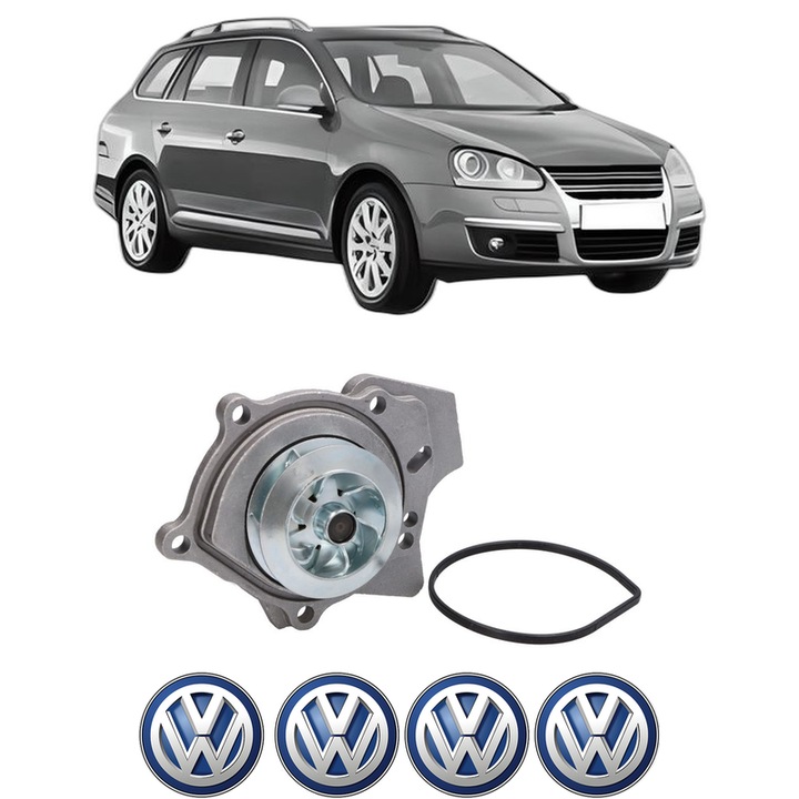 Pompa apa Volkswagen GOLF V Variant (1K5) 2.0 TFSI din 2007-2009 KW 147 CP 200 CMC 1984, Auto, HEPU, 4x Stikere auto cu Volkswagen