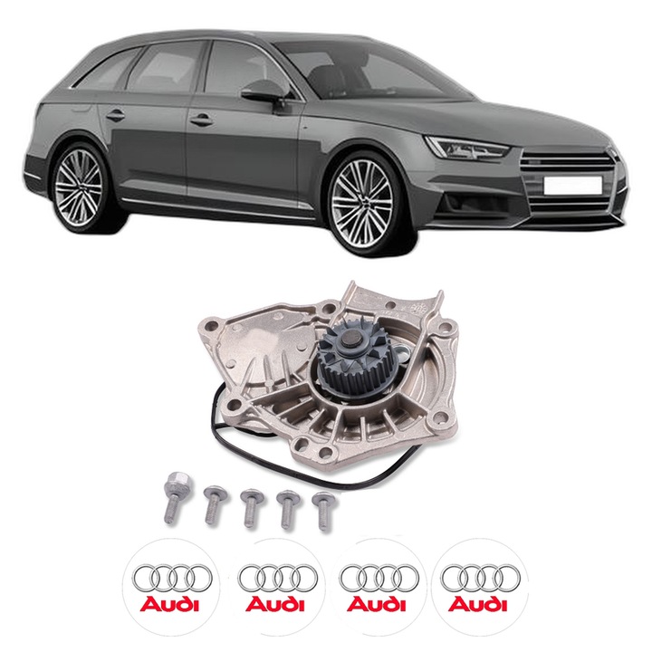 Pompa apa AUDI A4 B9 Avant (8W5, 8WD) 2.0 TFSI Mild Hybrid quattro din 2017-2018 KW 185 CP 252 CMC 1984, Auto, HEPU, 4x Stikere auto cu AUDI