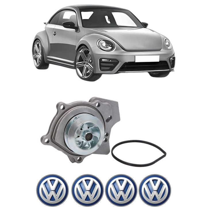 Pompa apa Volkswagen BEETLE (5C1, 5C2) 2.0 TFSI din 2011-2016 KW 147 CP 200 CMC 1984, Auto, HEPU, 4x Stikere auto cu Volkswagen