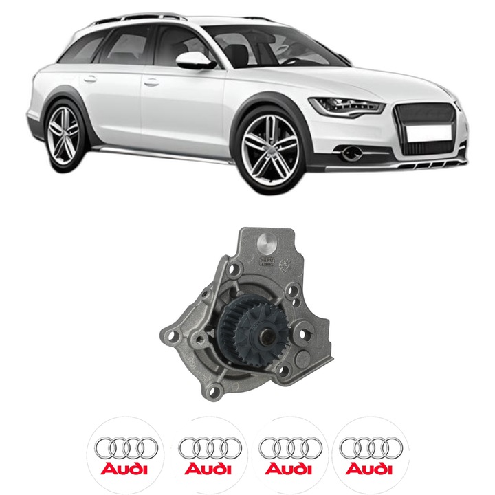 Pompa apa AUDI A4 Allroad B8 (8KH) 2.0 TFSI quattro din 2013-2016 KW 162 CP 220 CMC 1984, Auto, HEPU, 4x Stikere auto cu AUDI