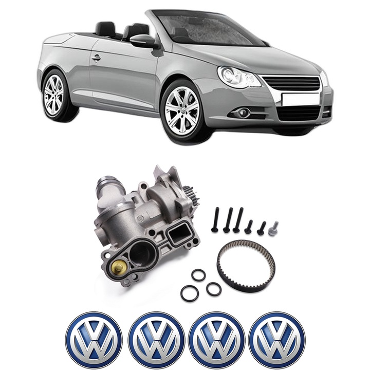 Pompa apa Volkswagen EOS (1F7, 1F8) 2.0 TFSI din 2006-2015 KW 147 CP 200 CMC 1984, Auto, HEPU, 4x Stikere auto cu Volkswagen