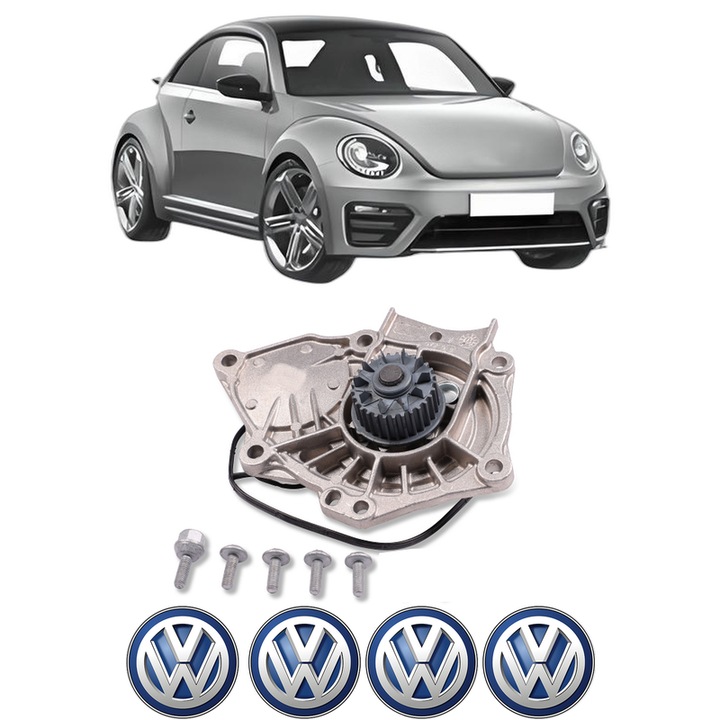 Pompa apa Volkswagen BEETLE (5C1, 5C2) 2.0 TSI din 2014-2018 KW 162 CP 220 CMC 1984, Auto, HEPU, 4x Stikere auto cu Volkswagen