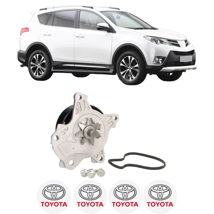 Pompa apa TOYOTA RAV 4 IV VAN (_A4_) 2.0 VVTi 4WD (ZSA44) din 2012-2018 KW 112 CP 152 CMC 1987, Auto, HEPU, 4x Stikere auto cu TOYOTA