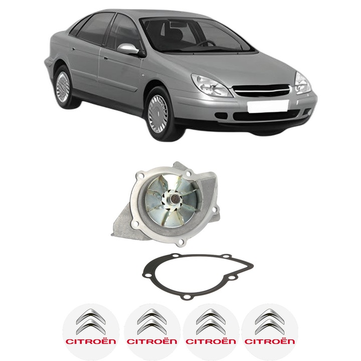 Pompa apa CITROEN C5 I (DC_) 2.2 HDi (DC4HXB, DC4HXE) din 2001-2004 KW 98 CP 133 CMC 2179, Auto, HEPU, 4x Stikere auto cu CITROEN
