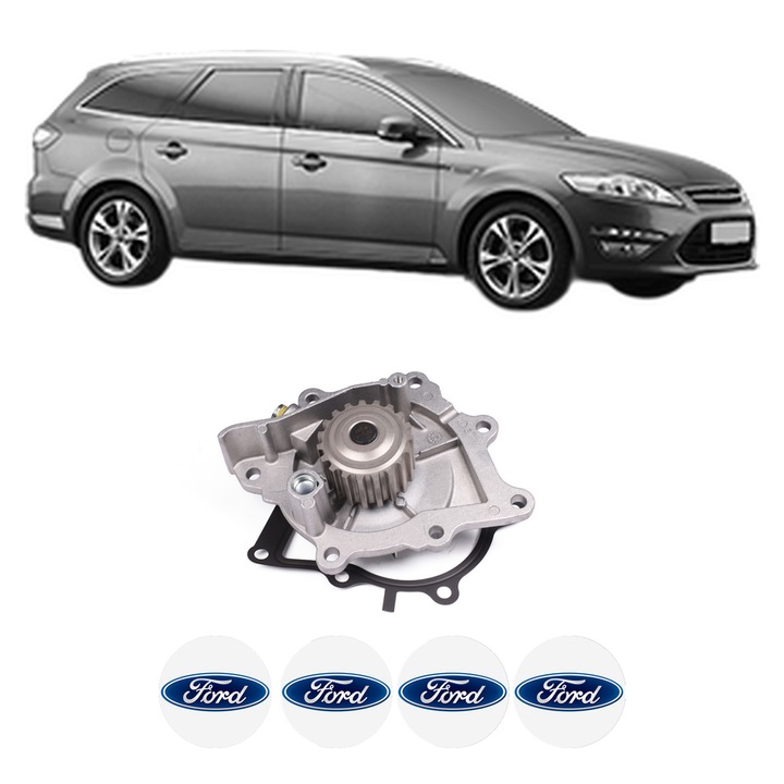 Pompa apa FORD MONDEO IV Van 2.2 TDCi din 2013-2014 KW 147 CP 200 CMC 2179, Auto, HEPU, 4x Stikere auto cu FORD
