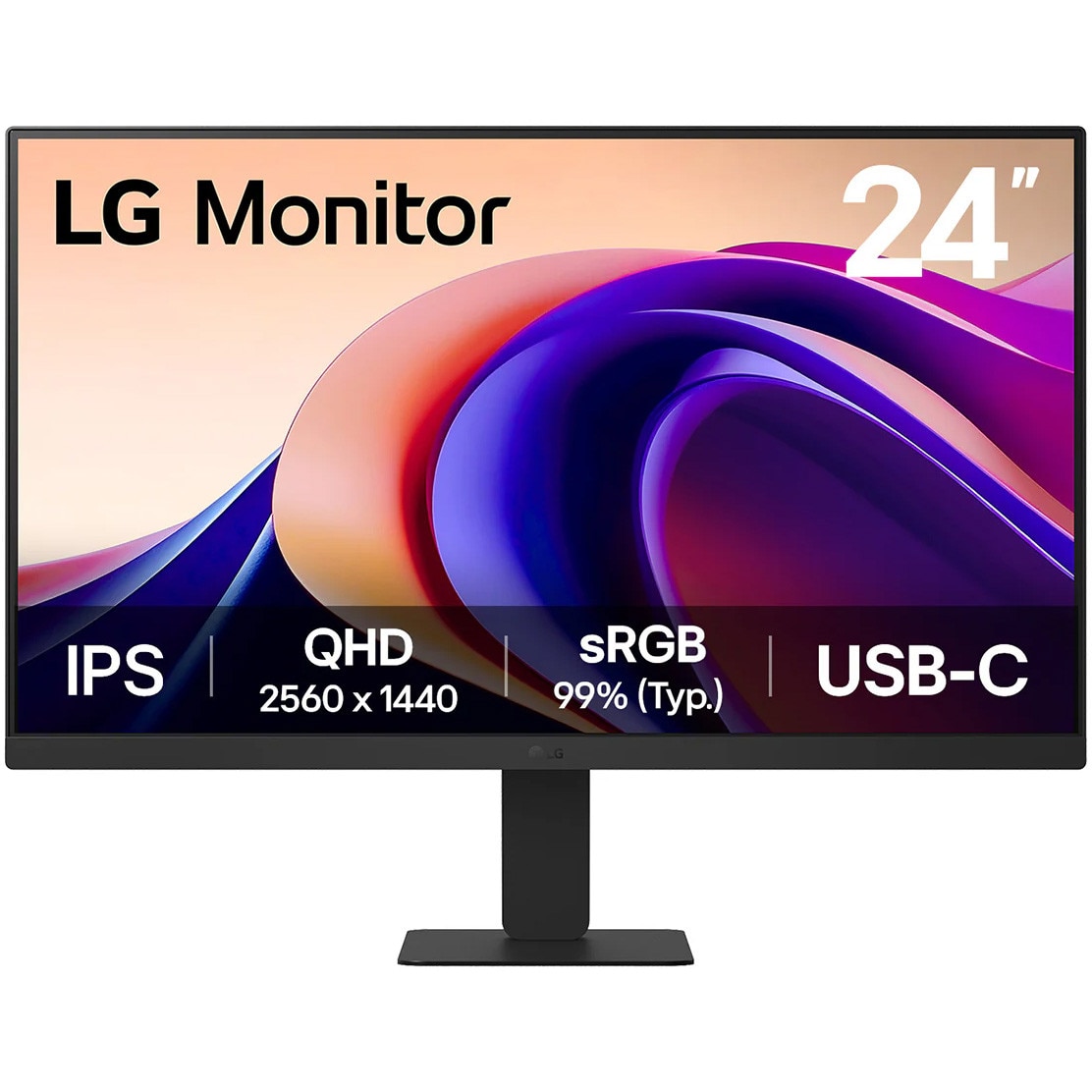Monitor IPS LED 23.8" LG 24U631A-B, QHD (2560 x 1440), HDMI, 100 Hz, 5 ms (Negru)