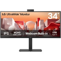 Monitor IPS LED LG 34" 34BA85QE-B, UWQHD (3440 x 1440), HDMI, DisplayPort, Ecran curbat, Boxe (Negru)