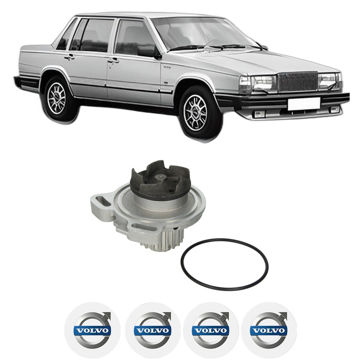 Pompa apa VOLVO 760 (704, 764) 2.4 TDiC din 1987-1990 KW 90 CP 122 CMC 2383, Auto, HEPU, 4x Stikere auto cu VOLVO