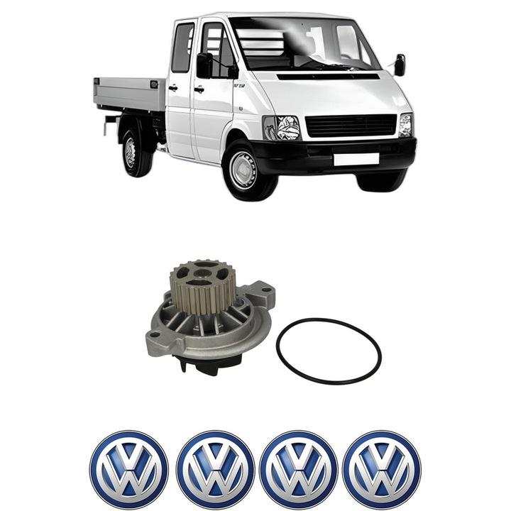 Pompa apa Volkswagen LT 28-46 II Platform/Chassis (2DC, 2DF, 2DG, 2DL, 2DM) 2.5 TDI din 1999-2006 KW 66 CP 90 CMC 2461, Auto, HEPU, 4x Stikere auto cu Volkswagen