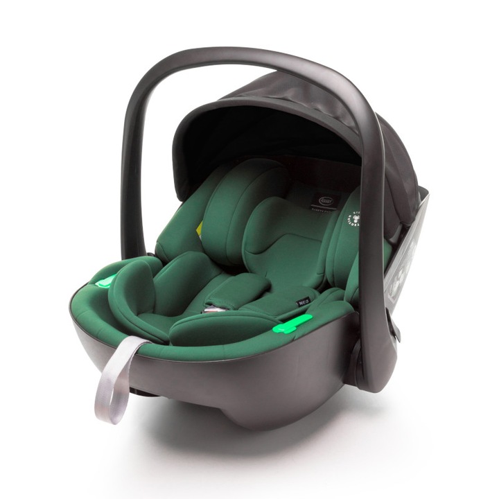 4 BABY NEO i-Size autósülés 40-87cm sötétzöld, RWF rögzítés, oldalvédelem
