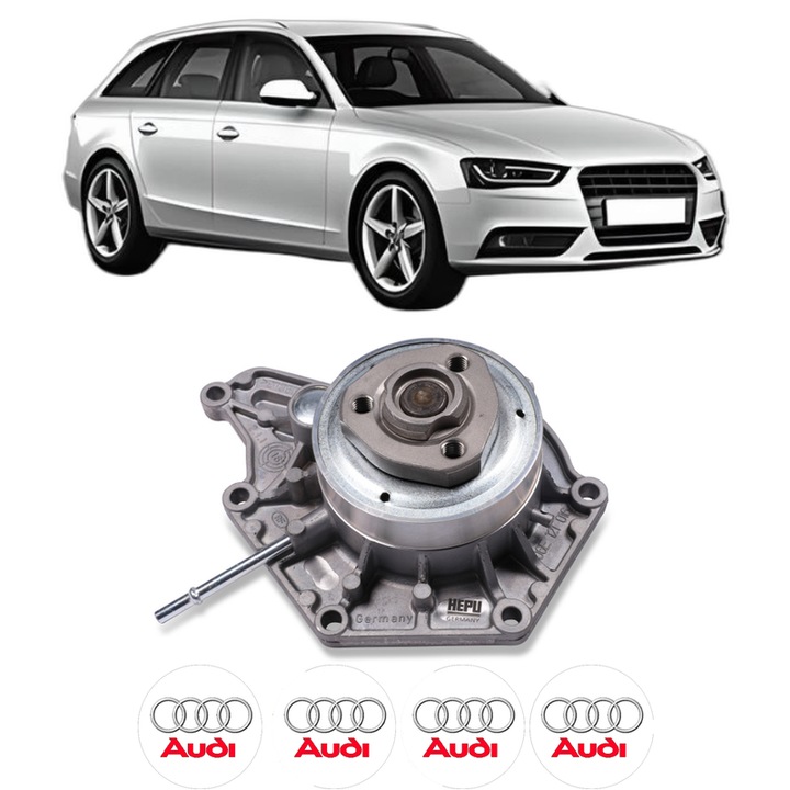 Pompa apa AUDI A4 B8 Avant (8K5) 3.0 TFSI quattro din 2012-2015 KW 200 CP 272 CMC 2995, Auto, HEPU, 4x Stikere auto cu AUDI