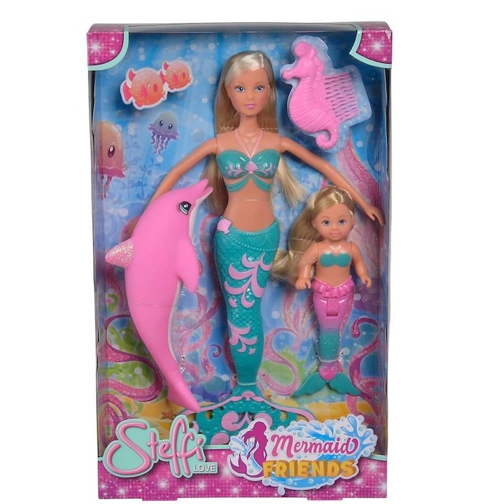 Кукла Steffi Love Steffi и Evi русалки с делфин