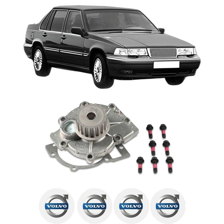 Pompa apa VOLVO 960 (964) 2.9 din 1990-1994 KW 150 CP 204 CMC 2922, Auto, HEPU, 4x Stikere auto cu VOLVO