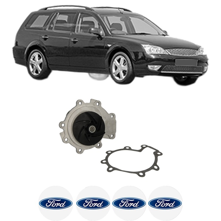 Pompa apa FORD MONDEO III Turnier (BWY) 2.5 V6 24V din 2000-2007 KW 125 CP 170 CMC 2495, Auto, HEPU, 4x Stikere auto cu FORD
