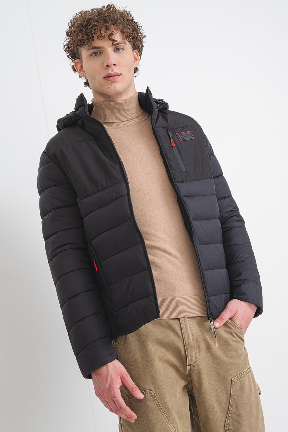 Geographical Norway, Batilo steppelt kapucnis dzseki, Fekete, XL - eMAG.hu