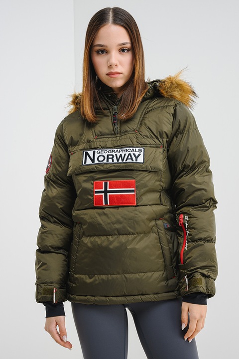 Geographical Norway, Jacheta fara inchidere cu vatelina si gluga Belancolie, Kaki