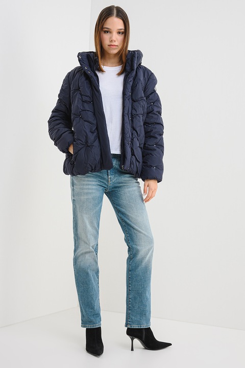 Geo Norway, Капитонирано късо яке Berola с капси, Тъмносин