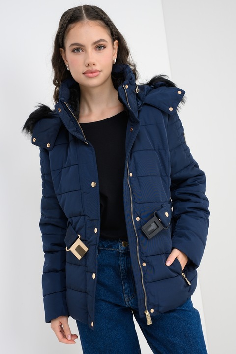 Geographical Norway, Geaca cu vatelina si gluga detasabila, Albastru inchis, M