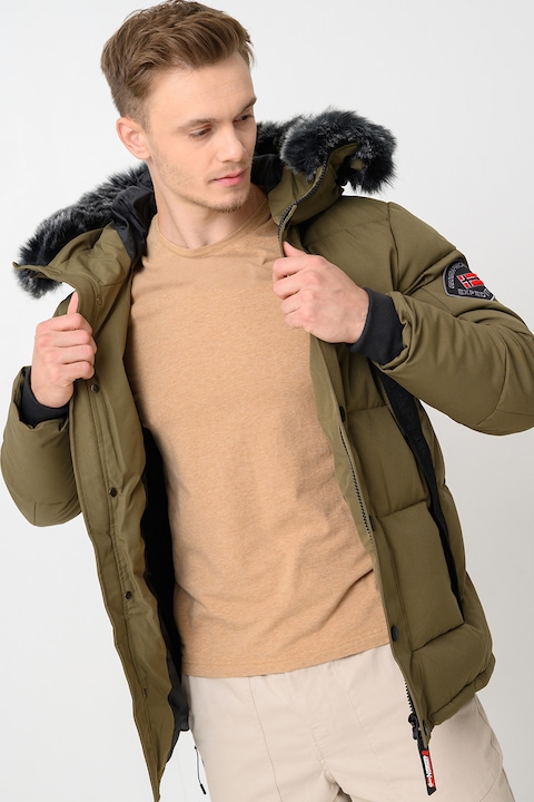 Geographical Norway, Geaca cu vatelina Delote, Kaki inchis