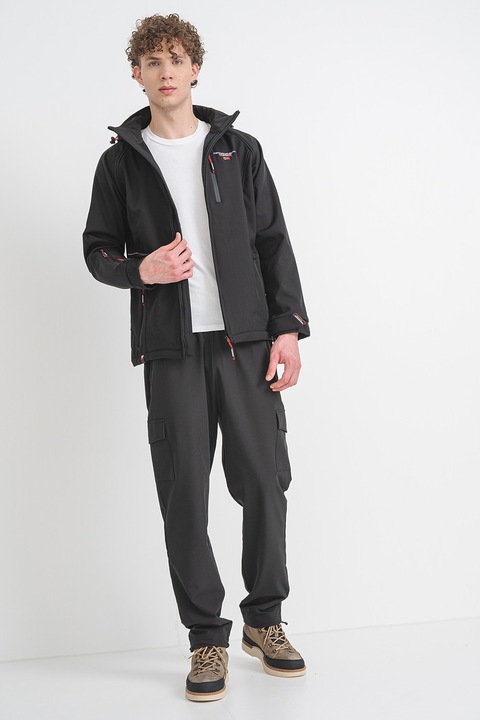 Geographical Norway, Jacheta cu gluga si fermoar Taboo, Negru