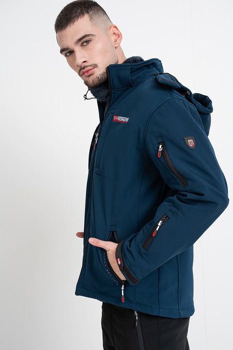 Geographical Norway, Jacheta de neopren cu gluga detasabila Tunar, Albastru ultramarin