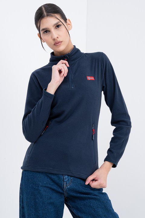 Geographical Norway, Bluza de trening slim fit cu fermnoar Ulyssia, Bleumarin