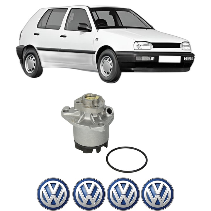 Pompa apa Volkswagen GOLF III (1H1) 2.8 VR6 din 1992-1997 KW 128 CP 174 CMC 2792, Auto, HEPU, 4x Stikere auto cu Volkswagen
