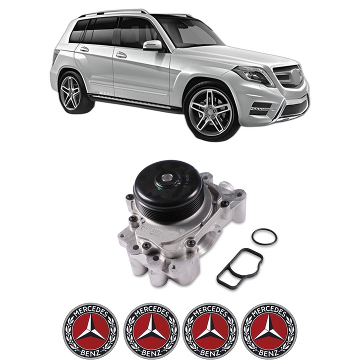 Pompa apa MERCEDES-BENZ GLK-CLASS (X204) 250 CDI 4-matic (204.982, 204.904) din 2009-2015 KW 150 CP 204 CMC 2143, Auto, HEPU, 4x Stikere auto cu MERCEDES-BENZ