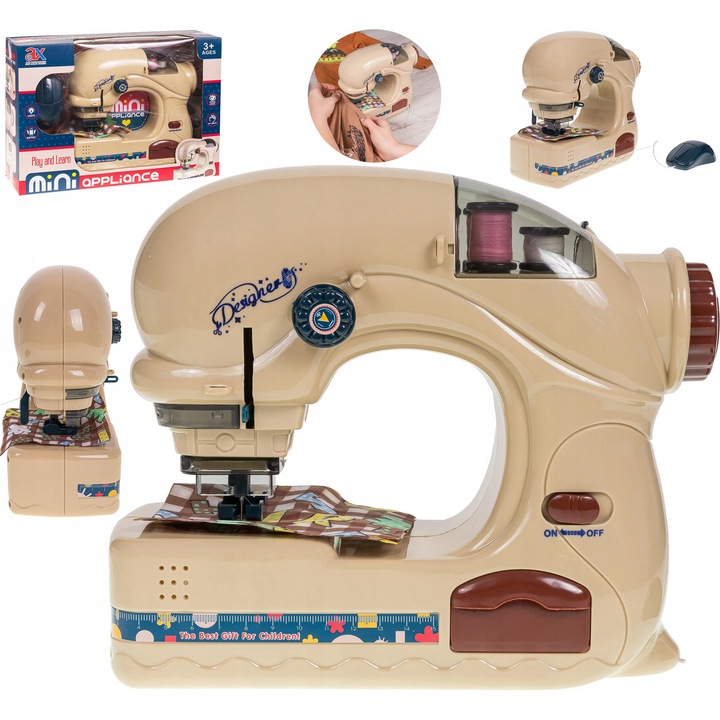 Mini masina de cusut BK, 2 viteze, LED, 19x10x20cm