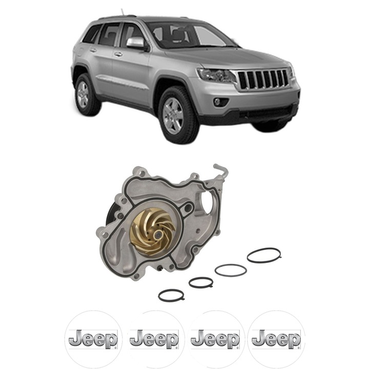 Pompa apa JEEP GRAND CHEROKEE IV (WK, WK2) 3.0 CRD V6 4x4 din 2011 KW 177 CP 241 CMC 2987, Auto, HEPU, 4x Stikere auto cu JEEP