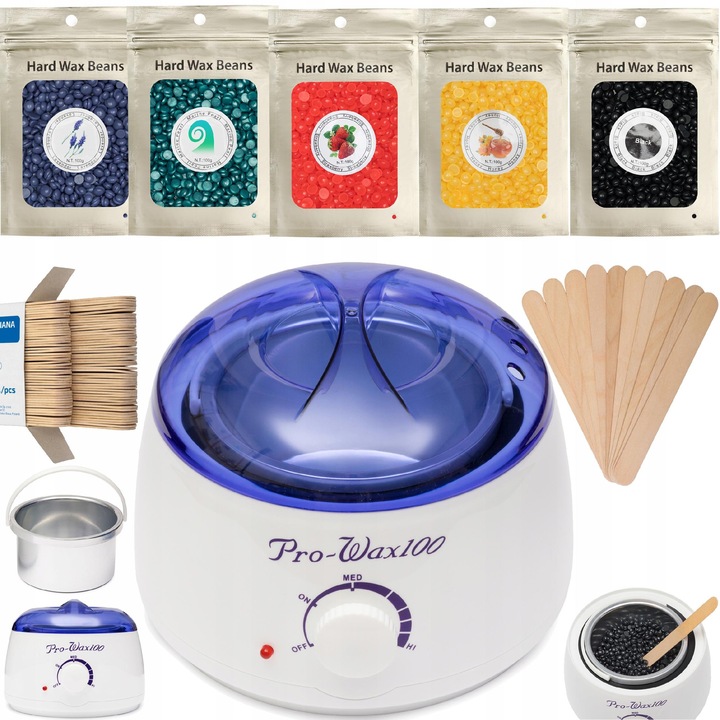 Set incalzitor ceara + 500g ceara tare + 10 spatule, 18x15cm