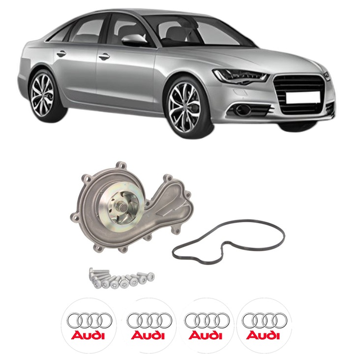 Pompa apa AUDI A6 C7 (4G2, 4GC) 3.0 TDI quattro din 2011-2018 KW 230 CP 313 CMC 2967, Auto, HEPU, 4x Stikere auto cu AUDI