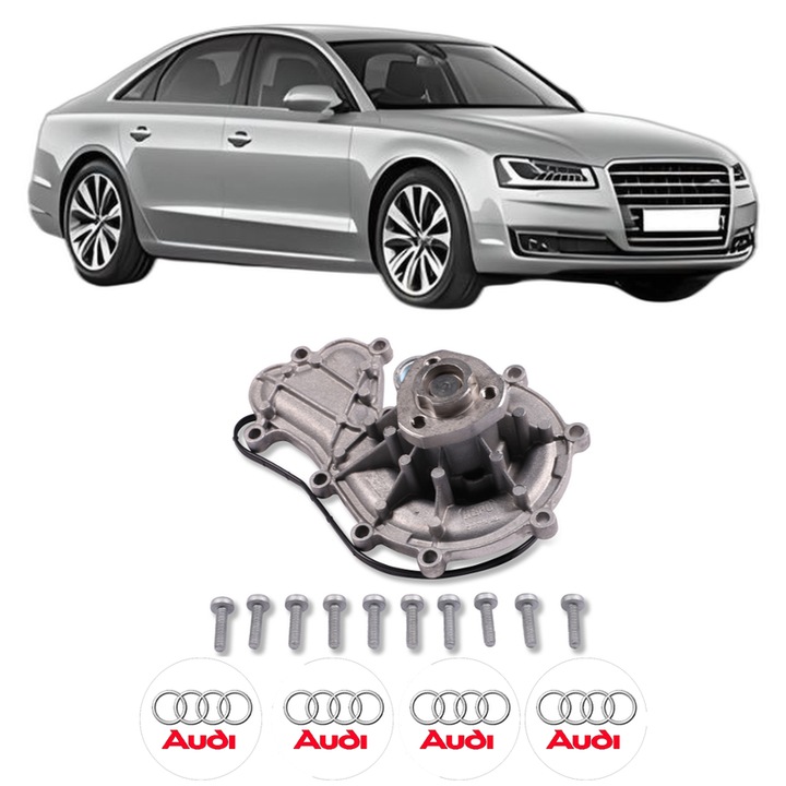 Pompa apa AUDI A8 D4 (4H2, 4H8, 4HC, 4HL) 3.0 TDI din 2011-2013 KW 150 CP 204 CMC 2967, Auto, HEPU, 4x Stikere auto cu AUDI