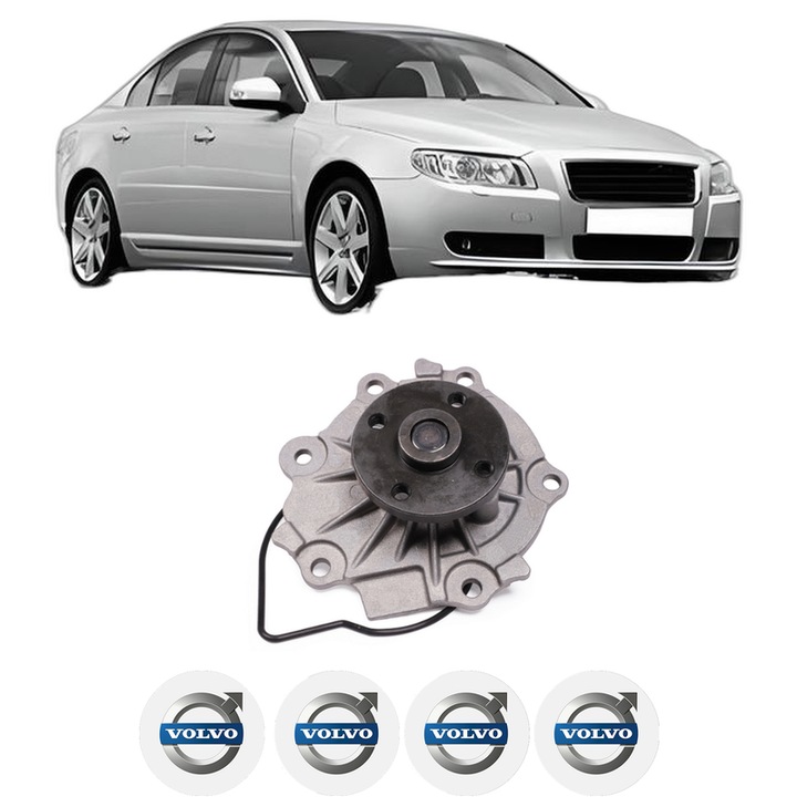 Pompa apa VOLVO S80 II (124) 3.2 din 2006-2010 KW 175 CP 238 CMC 3192, Auto, HEPU, 4x Stikere auto cu VOLVO