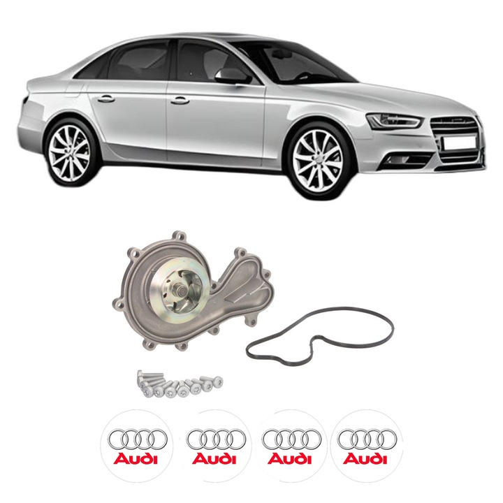 Pompa apa AUDI A4 B8 (8K2) 3.0 TDI quattro din 2011-2015 KW 180 CP 245 CMC 2967, Auto, HEPU, 4x Stikere auto cu AUDI