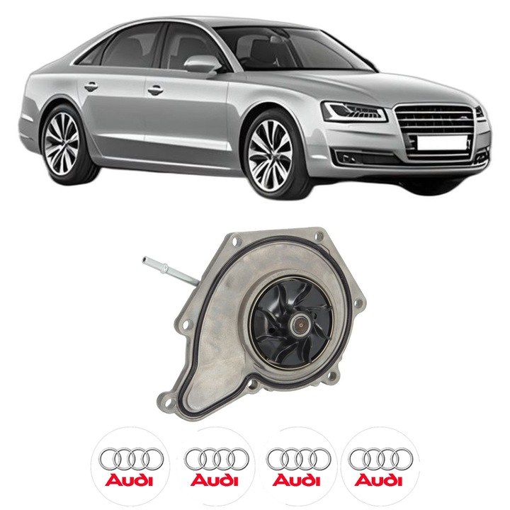 Pompa apa AUDI A8 D4 (4H2, 4H8, 4HC, 4HL) 3.0 TFSI quattro din 2010-2014 KW 213 CP 290 CMC 2995, Auto, HEPU, 4x Stikere auto cu AUDI
