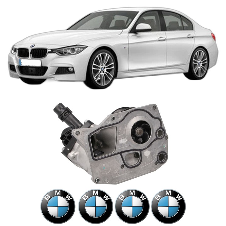 Pompa apa BMW Seria 3 (F30, F80) 320 d din 2011-2018 KW 120 CP 163 CMC 1995, Auto, HEPU, 4x Stikere auto cu BMW
