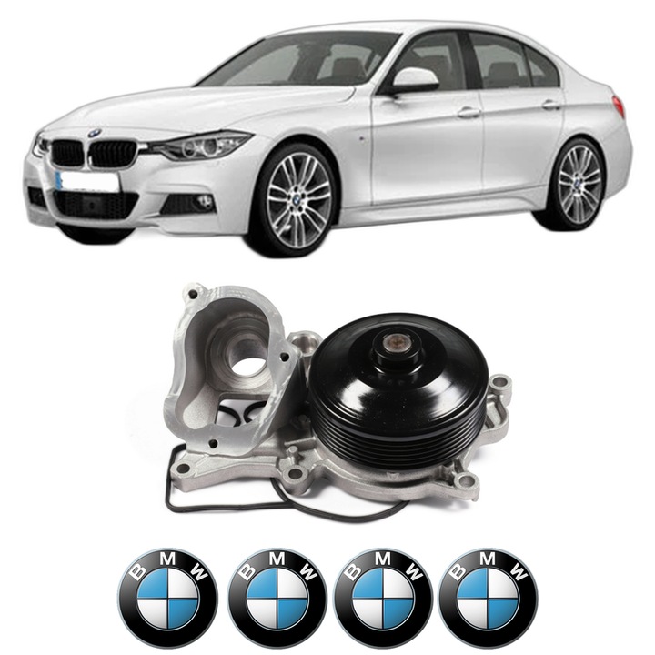 Pompa apa BMW Seria 3 (F30, F80) 320 d din 2011-2016 KW 135 CP 184 CMC 1995, Auto, HEPU, 4x Stikere auto cu BMW