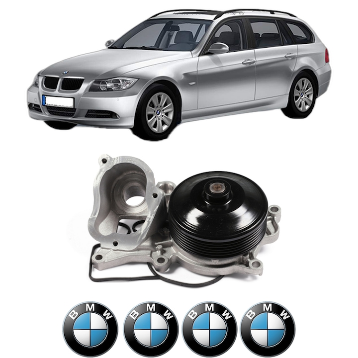 Pompa apa BMW Seria 3 Touring (E91) 320 d din 2010-2012 KW 135 CP 184 CMC 1995, Auto, HEPU, 4x Stikere auto cu BMW