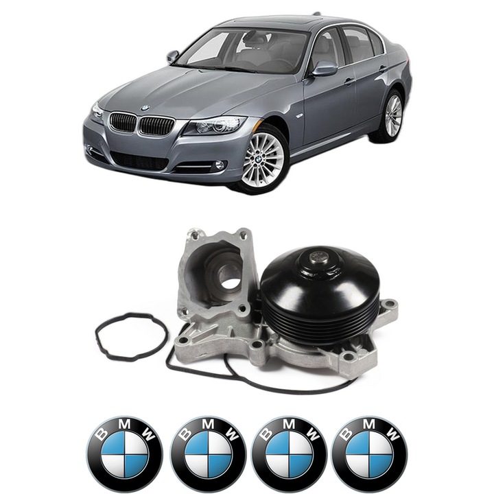 Pompa apa BMW Seria 3 (E90) 318 d din 2007-2011 KW 105 CP 143 CMC 1995, Auto, HEPU, 4x Stikere auto cu BMW