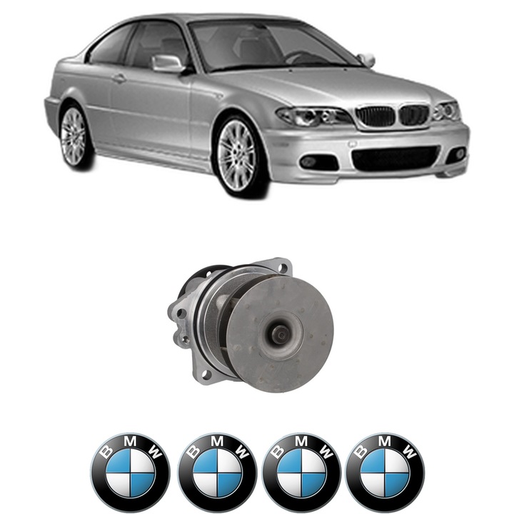 Pompa apa BMW Seria 3 Coupe (E46) 320 Ci din 1999-2001 KW 110 CP 150 CMC 1990, Auto, HEPU, 4x Stikere auto cu BMW